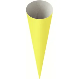 Baier & Schneider Heyda 204870066 Schultüten-Rohlinge (Höhe 70 cm, Durchmesser 19 cm, Karton, 380g/m2) gelb