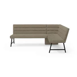 OTTO home Eckbank OTTO HOME "Oregon Küchenbank, Polsterbank, Esszimmerbank, 177x140 cm", grau, B:177cm H:90cm T:140cm, Massivholz, Metall, Polyester, Sitzbänke, Eckbank, Moderne Bank und Farben, Sitzplatzanzahl: 4/5, Frei in Raum stellbar