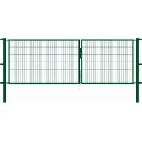 GAH Alberts Zaundoppeltür Flexo 350 x 120 cm grün zum Einbetonieren