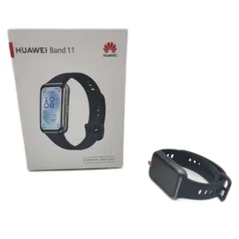 Huawei Band 11 Schwarz 28,2 mm Aluminiumgehäuse Fluorelastomerarmband Schwarz