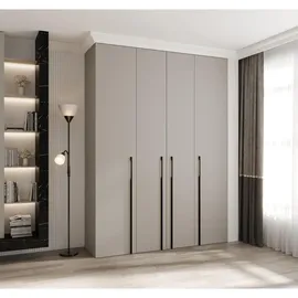 abiks möbel Drehtürenschrank COMO 180 x 245,5 x 50 cm Schwarz