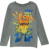 S.Oliver Longsleeve mit Frontprint, Kinder, grau, 104/110