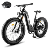 Fafrees F26 CarbonX Damen E-Bike Herren 26 Zoll Hydraulische Scheibenbremsen [ Offiziell ], 48V 1080W Akku E Mountainbike MTB, Ebike Fatbike Erwachsene 180kg, Elektrofahrrad 95N.m, Fahrrad Elektro 30°