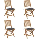 vidaXL Gartenstuhl 57 x 57 x 91 cm braun 4 St.