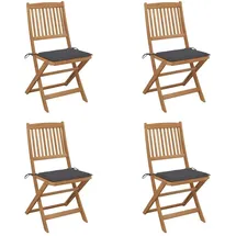 vidaXL Gartenstuhl 57 x 57 x 91 cm braun 4 St.