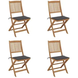vidaXL Gartenstuhl 57 x 57 x 91 cm braun 4 St.