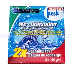 WC-Duftspüler Reinex FRESH Nachfüller 2 x 40 g Ocean die frische wochenlange Brise fürs Bad, Nachfüller