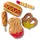 Crocs JibbitzTM YUM Dipped Junk Food Schuhanstecker 5 Stück Gelb/Mehrfarbig