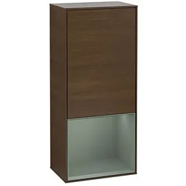 Villeroy & Boch Villeroy und Boch Finion Seitenschrank F550GMGN 41,8x93,6x27cm, rechts, Regal unten Olive Matt, Walnut veneer