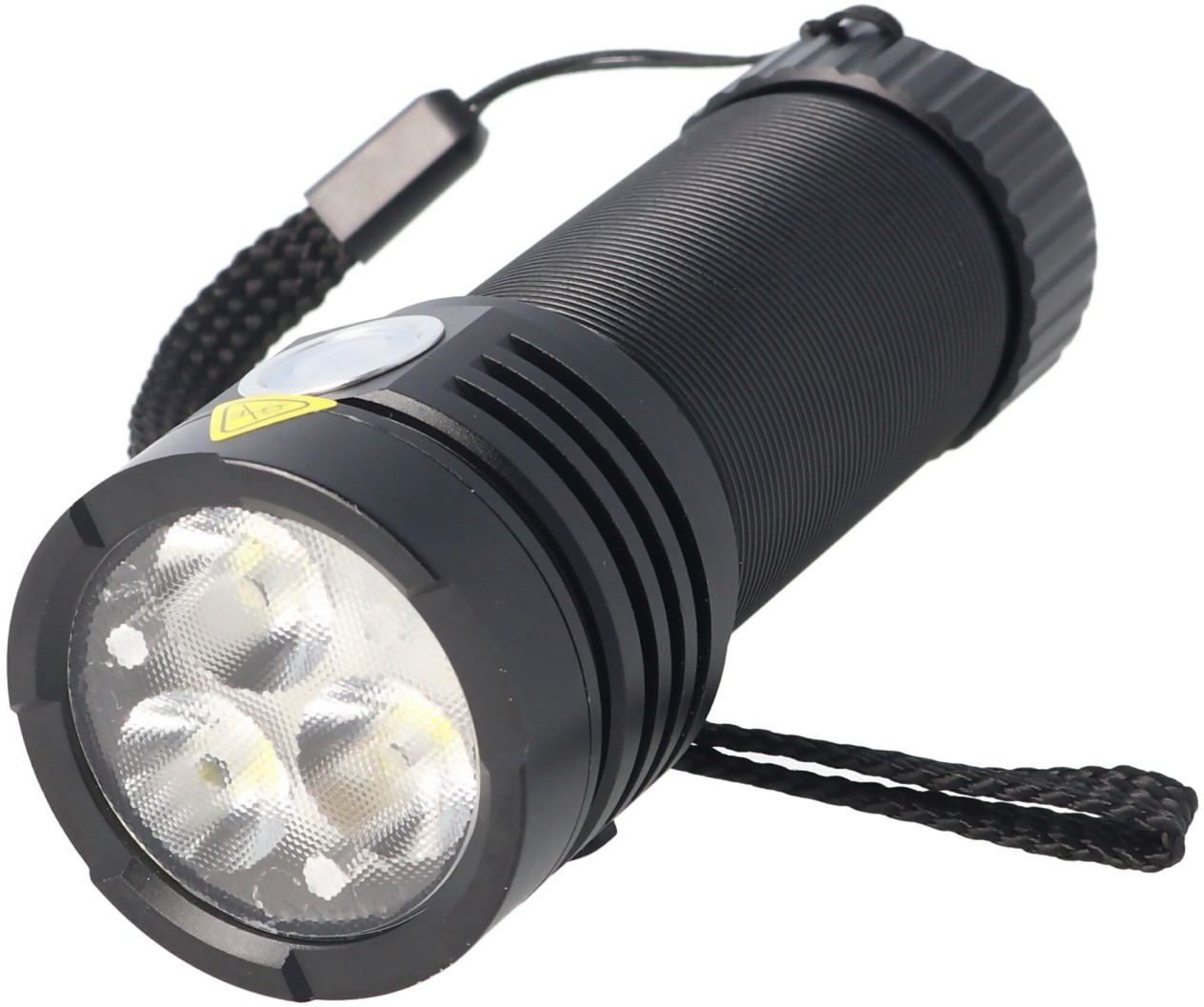 LED Taschenlampe mit großer Reichweite inklusive Akku, mit Handschlaufe