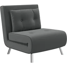 Homcom Schlafsessel mit Bettfunktion, Einzelsofa mit Kissen Samtoptik