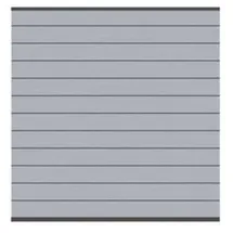 Traumgarten SYSTEM WPC Zaunfeld-Set Grau Anthr.Leiste