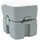 vidaXL Campingtoilette Grau 41,5 x 36,5 x 42 cm