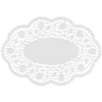 Papstar 500 Mokkadeckchen oval 24 cm x 16,5 cm