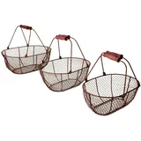 Esschert Design Esschert Design, Aufbewahrungskorb, Drahtkörbe-Set (32.30 cm, 3x)