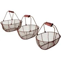 Esschert Design Esschert Design, Aufbewahrungskorb, Drahtkörbe-Set (32.30 cm, 3x)