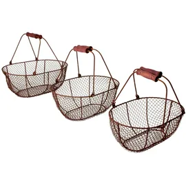 Esschert Design Esschert Design, Aufbewahrungskorb, Drahtkörbe-Set (32.30 cm, 3x)