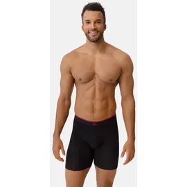 Danish Endurance Bamboo Trunks Extra Long schwarz/rot XXL 6er Pack