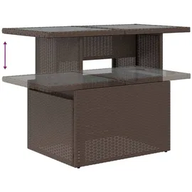 vidaXL 5-teiliges Gartensofa-Set mit Kissen, braun, Polyrattan