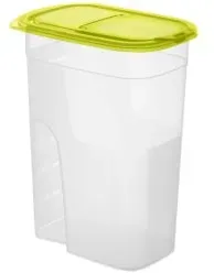 Rotho SUNSHINE Schüttdose, transparent / grün 1121105073 , Fassungsvermögen: 4,1 Liter