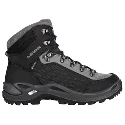 Lowa Wanderschuhe Renegade Warm Mid GTX (Winter-All-Terrain, wasserdicht) schwarz/grau Damen