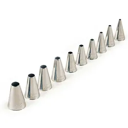 Spritztüllen 10-teilig rund Edelstahl Set