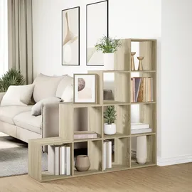 vidaXL Raumteiler-Bücherregal 4 Stufen 131,5 x 29 x 131,5 cm Braun