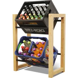 holz4home® Getränkekistenregal Bambus - 2 Kisten
