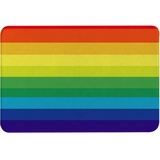 Rutschfeste Badezimmermatte, maschinenwaschbar, strukturierte Texturen, elegant, gestreift, modern, mehrfarbig, Regenbogen-Schmerzen, ultraweich und wasserabsorbierend, Badteppich für Badezimmer,