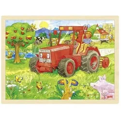 GOKI 57655 Einlegepuzzle Traktor