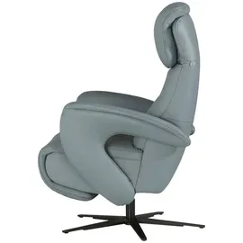 Hukla Relaxsessel Pierre Leder 75 x 115 x 87 cm Blau mit Relax-Funktion