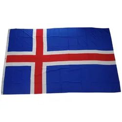 Flagge Fahne Island 250 x 150 cm mit 3 Messingösen 100g/m2 Stoffgewicht Hissfahne Hissflagge