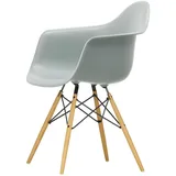 Vitra - Eames Plastic Armchair DAW RE, Esche honigfarben / hellgrau (Filzgleiter basic dark)