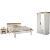 Home Affaire Schlafzimmer-Set »Westminster«, beinhaltet 1 Bett, Kleiderschrank 2-türig und 1 Nachtkommode weiß