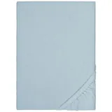 biberna Spannbettlaken 0002744 Feinbiber 180 x 200 - 200 x 200 cm taubenblau