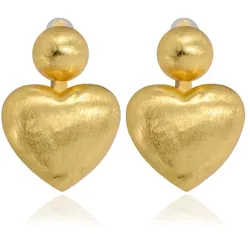 Filippa Firenze Ohrclips Rubacuori in tollem Herz-Design gold 