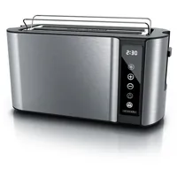 Arendo Toaster Wärmeisoliertes Doppelwandgehäuse, Display mit Restzeitanzeige, 2 lange