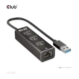 Club 3D CSV-1430A USB 3.2 Gen1 Typ-A, 3 Ports Hub mit Gigabit Ethernet
