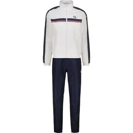 Sergio Tacchini Trainingsanzug SERGIO TACCHINI "AGAVE 025 TRACKSUIT Herren", Herren, Gr. L, blau (navy, weiß), 100% POLYESTER, slim fit, Sportanzüge Trainingsanzug, Trainingsanzug Herren, Tracksuit, Retro, Outdoor, Jogging, Streetwear