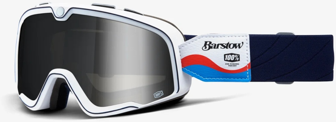 100% Barstow Lucien Motorcross bril, wit-blauw