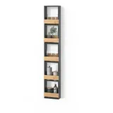 livinity® Weinregal 30 x 180 cm Goldkraft Eiche/Anthrazit
