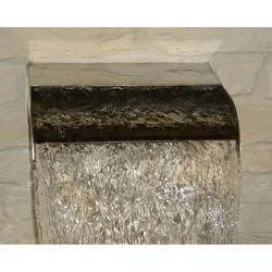 Edelstahl Wasserfall CASCADE ohne Beleuchtung Breite 300 mm