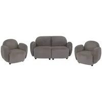 Mendler 2er-Sofa Chenille 2-Sitzer Grau