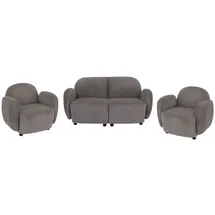 Mendler 2er-Sofa Chenille 2-Sitzer Grau
