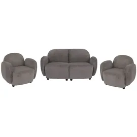 Mendler 2er-Sofa Chenille 2-Sitzer Grau