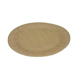 100 Pappteller FSC Mix fettdicht kraft braun Ø 18 cm