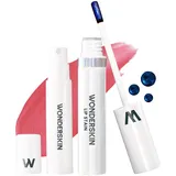 Wonderskin Wonder Blading Peel and Reveal Lip Stain Kit, lang anhaltender Lip Tint Transfer Proof, mattes Finish, wasserfeste Formel, inklusive Lip Stain Maske und Aktivator (Romance)