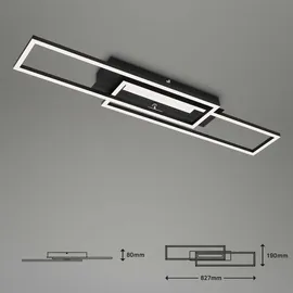 Briloner LED Deckenleuchte 1 eckig schwarz