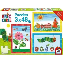 Puzzle Kleine Raupe Nimmersatt, 3x48 Teile