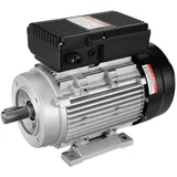 Vevor 1,5 kW Elektromotor 1400 U/min, AC 220~240 V 9,85 A, 90 l, B34-Rahmen, Luftkompressormotor einphasig, 24 mm Keilwelle, Rechts-/Linkslauf für landwirtschaftliche Maschinen und allgemeine Geräte